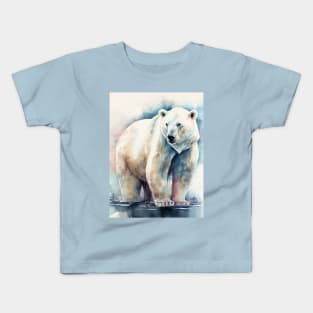 Polar Bear V1 - Watercolor Paint Kids T-Shirt